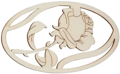 Fensterbild 27005 Rose oval