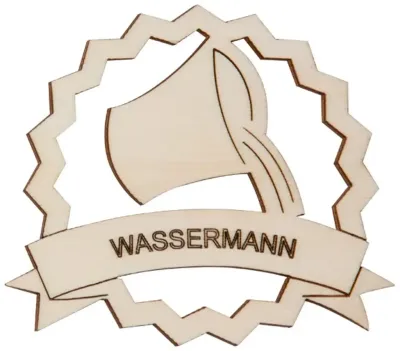 Hofmeister Sternzeichen Fensterbild Wassermann aus Holz Bastelartikel als Dekoration geeignet