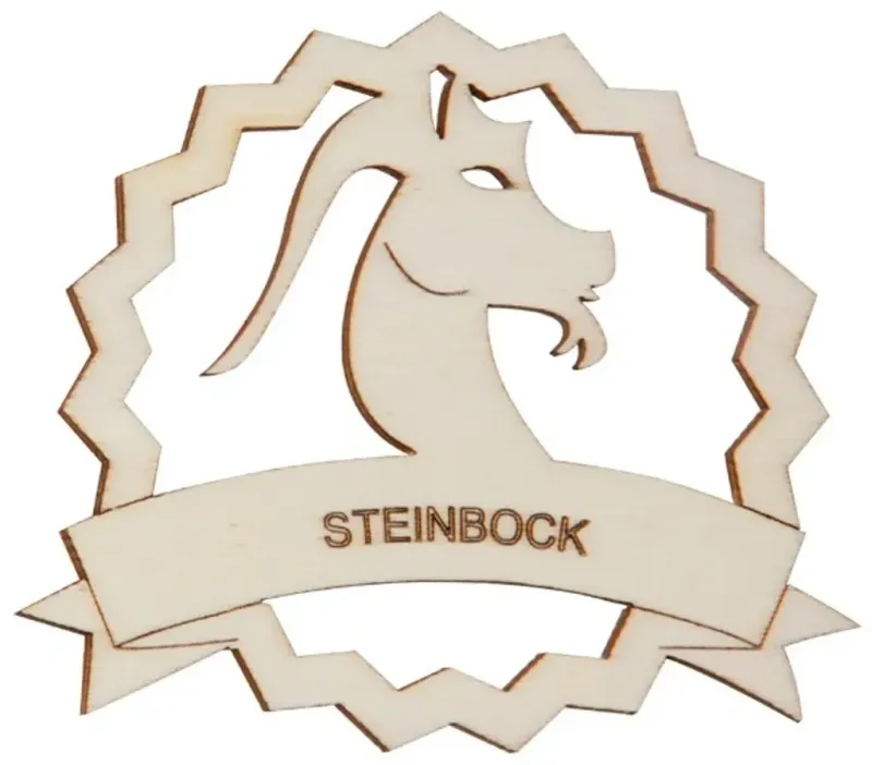 Hofmeister Sternzeichen Fensterbild Steinbock aus Holz Bastelartikel als Dekoration geeignet