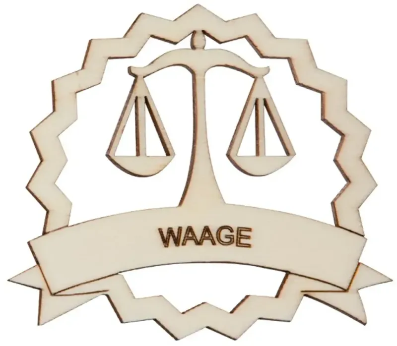 Hofmeister Sternzeichen Fensterbild Waage aus Holz Bastelartikel als Dekoration geeignet