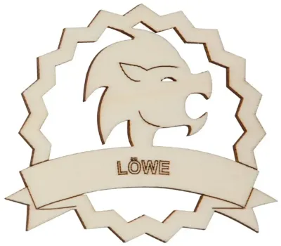 Hofmeister Sternzeichen Fensterbild Löwe aus Holz Bastelartikel als Dekoration geeignet