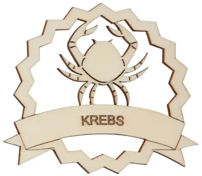 Hofmeister Sternzeichen Fensterbild Krebs aus Holz Bastelartikel als Dekoration geeignet