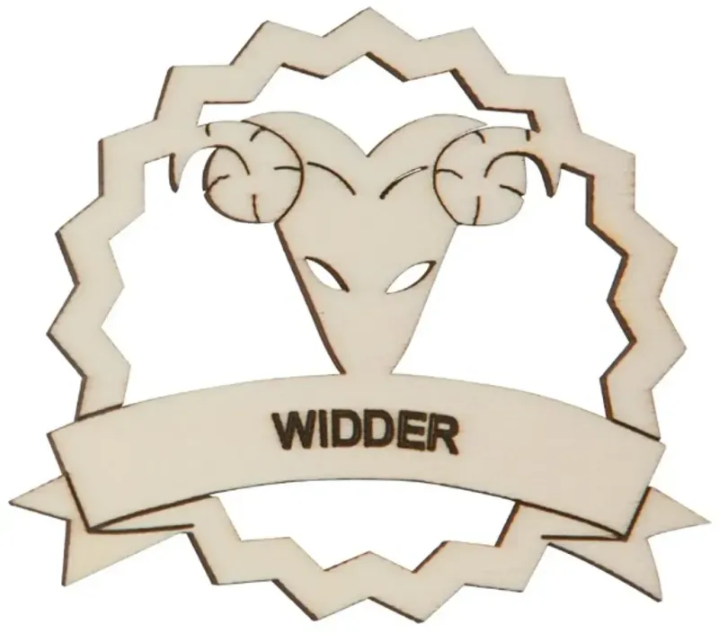 Hofmeister Sternzeichen Fensterbild Widder aus Holz Bastelartikel als Dekoration geeignet