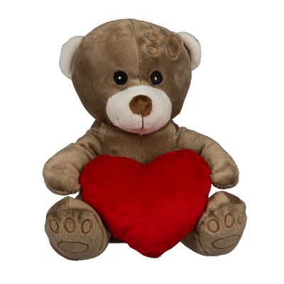 Plüsch Bär- Herz, ca. 18 cm  , Valentinstag - Geschenke - Stofftier Trotzbär,Kuschektier Teddy Bear, 1 Stück