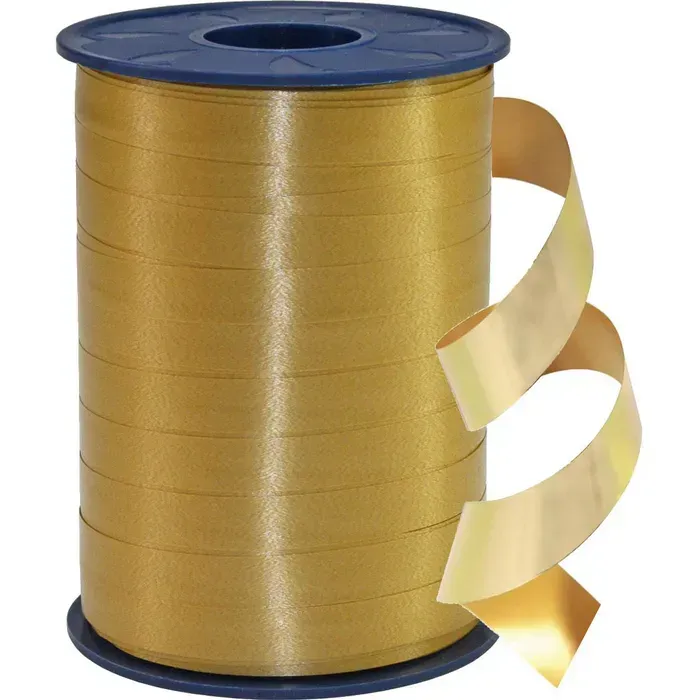 Präsent Geschenkband America, gold, Kräuselband, 10mm x 250m, matt glänzend Präsent Geschenkband America, gold, Kräuselband, 10mm x 250m, matt glänzend