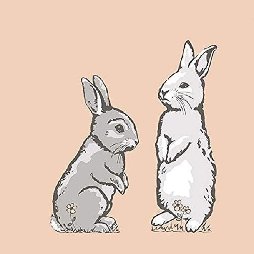 Papierserviette Ambiente - Motivservietten Hasen / Kaninchen - Tischdeko, Decoupage, Serviettentechnik geeignet