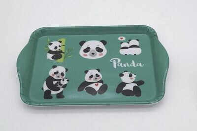Ambiente Tablett Melamin ca 21cm x 13 cm Panda Bär , Kaffeservice, Teeservice - Kinder Tray Ambiente