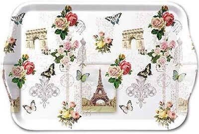Ambiente Tablett Melamin Paris ca. 13 x 21 cm,Länder - Städte , Kaffee, Tee und Espresso Service- Tray