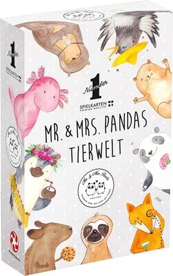 Spielkarten Mr und Mrs Panda Tierwelt, 9 x 6 x 2cm