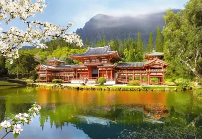Castorland Puzzle 1000 Teile Replica of the Old Byodoin Temple C-101726