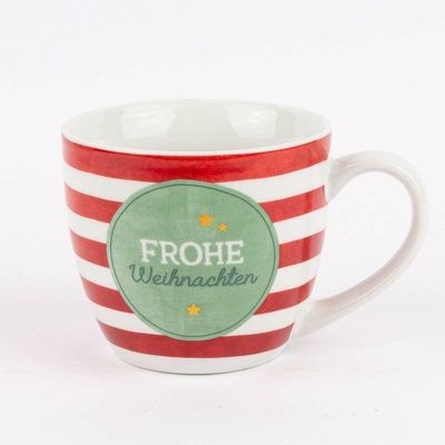 Becher Botschaft, Maxibecher ca 400ml, Sprüche, Geschenk für dich Porzellan, Maxibecher 400ml Frohe Weihnachten, Tee, Kaffee Tasse - ideal als Geschenk Becher Botschaft, Maxibecher ca 400ml, Sprüche, Geschenk für dich Porzellan, Maxibecher 400ml Frohe Weihnachten, Tee, Kaffee Tasse - ideal als Geschenk