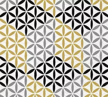 20 Party Servietten ti-flair 33x33 cm, 3 lagig - Abstract Cubes Gold/Silver - Abstrakte Würfel/Tischdeko 20 Party Servietten ti-flair 33x33 cm, 3 lagig - Abstract Cubes Gold/Silver - Abstrakte Würfel/Tischdeko