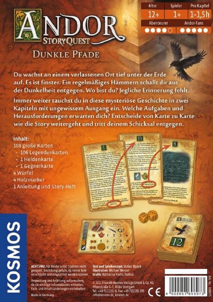 Kosmos - Andor Story Quest - Dunkle Pfade ab 12 Jahre- Story-Spiel in der Welt von Die Legenden von Andor, Abenteuerspiel, Fantasy-Spiel Kosmos - Andor Story Quest - Dunkle Pfade ab 12 Jahre- Story-Spiel in der Welt von Die Legenden von Andor, Abenteuerspiel, Fantasy-Spiel