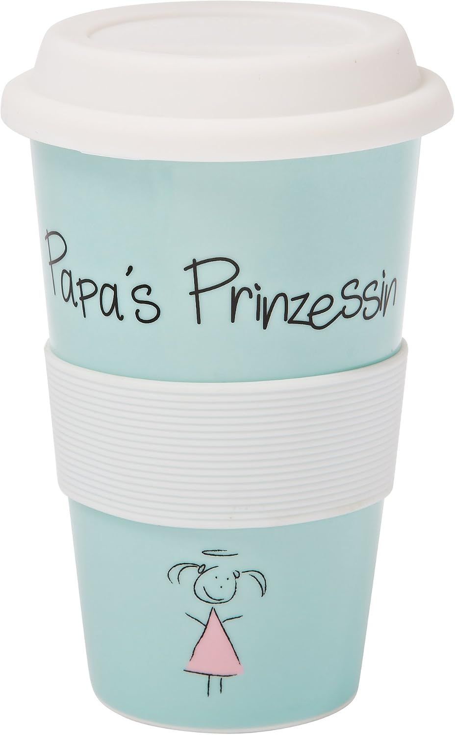 Porzellan Tasse- Coffee to go Becher "Papa's Prinzessin"- Mea Living