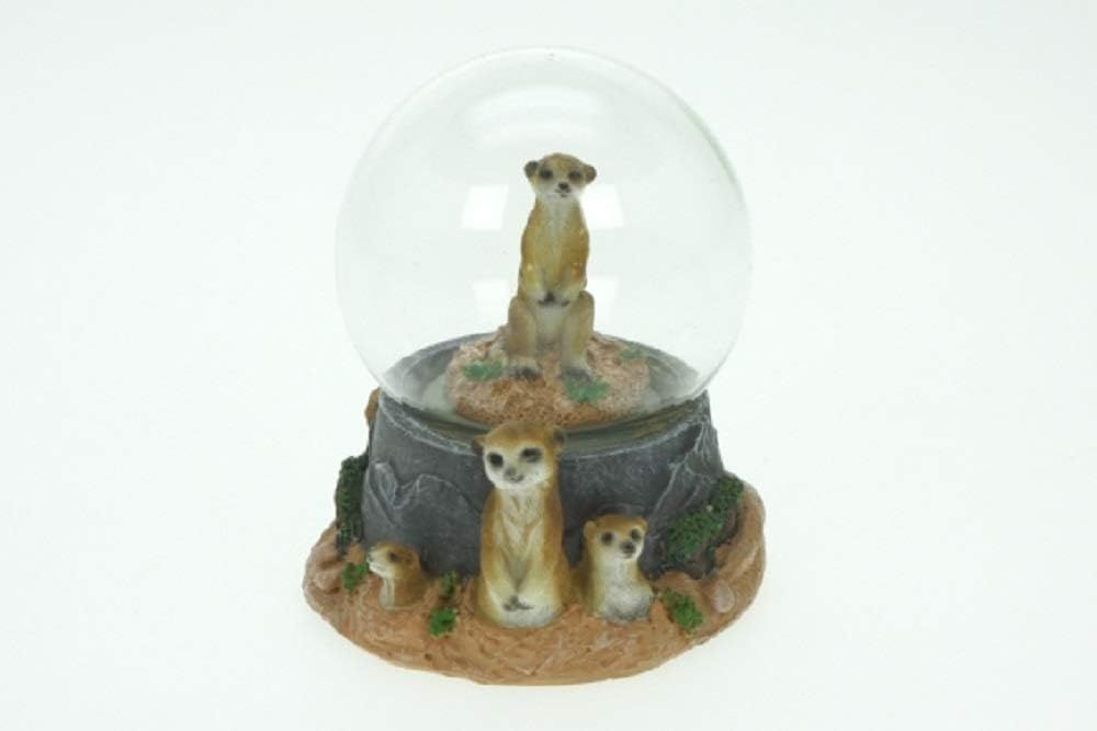 Glitzerkugel mit Erdmännchen-Motiv von Cornelissen - Glitzerkugel / Schneekugel / Schüttelkugel / Glaskugel aus  Polyresin
