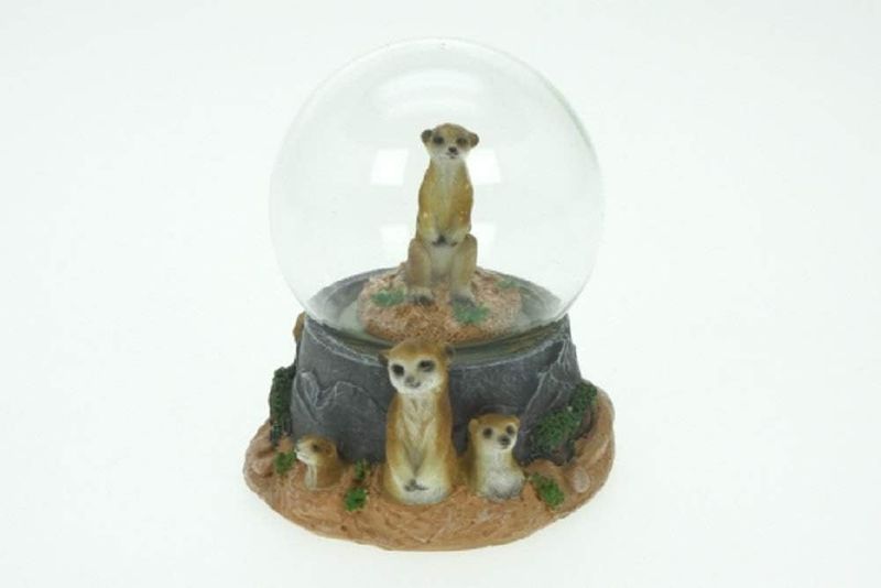 Glitzerkugel mit Erdmännchen-Motiv von Cornelissen - Glitzerkugel / Schneekugel / Schüttelkugel / Glaskugel aus Polyresin Glitzerkugel mit Erdmännchen-Motiv von Cornelissen - Glitzerkugel / Schneekugel / Schüttelkugel / Glaskugel aus Polyresin