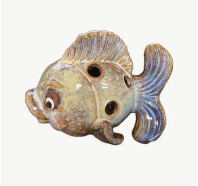 Windlicht Fisch, Keramik glasiert , 16x15x11.5cm, Tischdeko , Holzwurm Gardendeko Windlicht Fisch, Keramik glasiert , 16x15x11.5cm, Tischdeko , Holzwurm Gardendeko