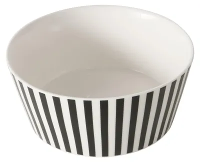 BOLTZE Nordic Schale – weiß/schwarz gestreift, Ø 15 cm - als Schüssel / Suppenschale -Fassungsvermögen von 500 ml BOLTZE Nordic Schale – weiß/schwarz gestreift, Ø 15 cm - als Schüssel / Suppenschale -Fassungsvermögen von 500 ml