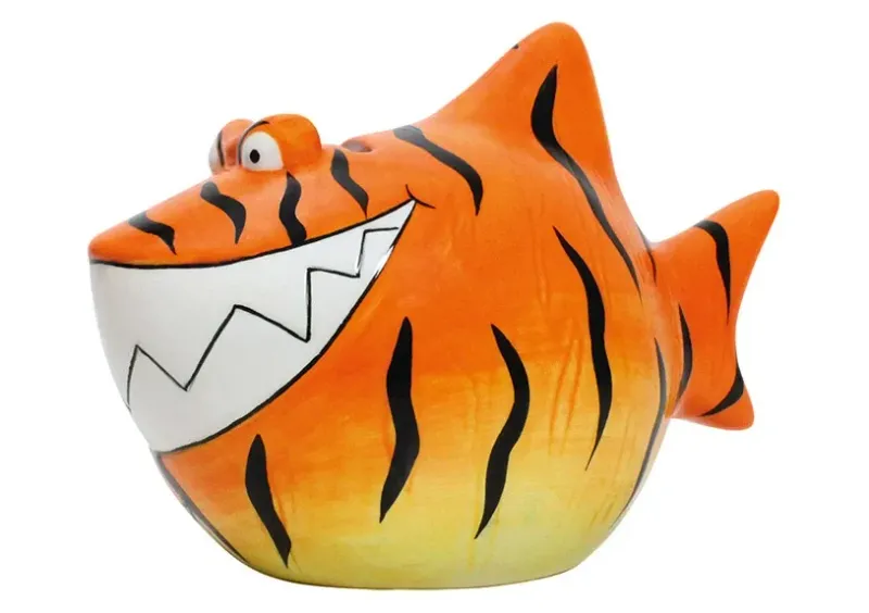 Sparschwein Company Tigerhai aus Keramik, Orange (B/H/T) 13x11x7,5cm Sparschwein Company Tigerhai aus Keramik, Orange (B/H/T) 13x11x7,5cm