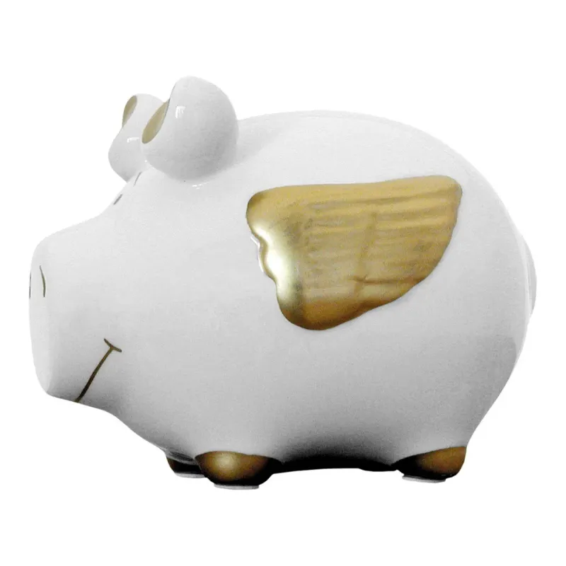 Sparschwein Company Engelschwein aus Keramik, Kleinschwein Sparschwein Company Engelschwein aus Keramik, Kleinschwein