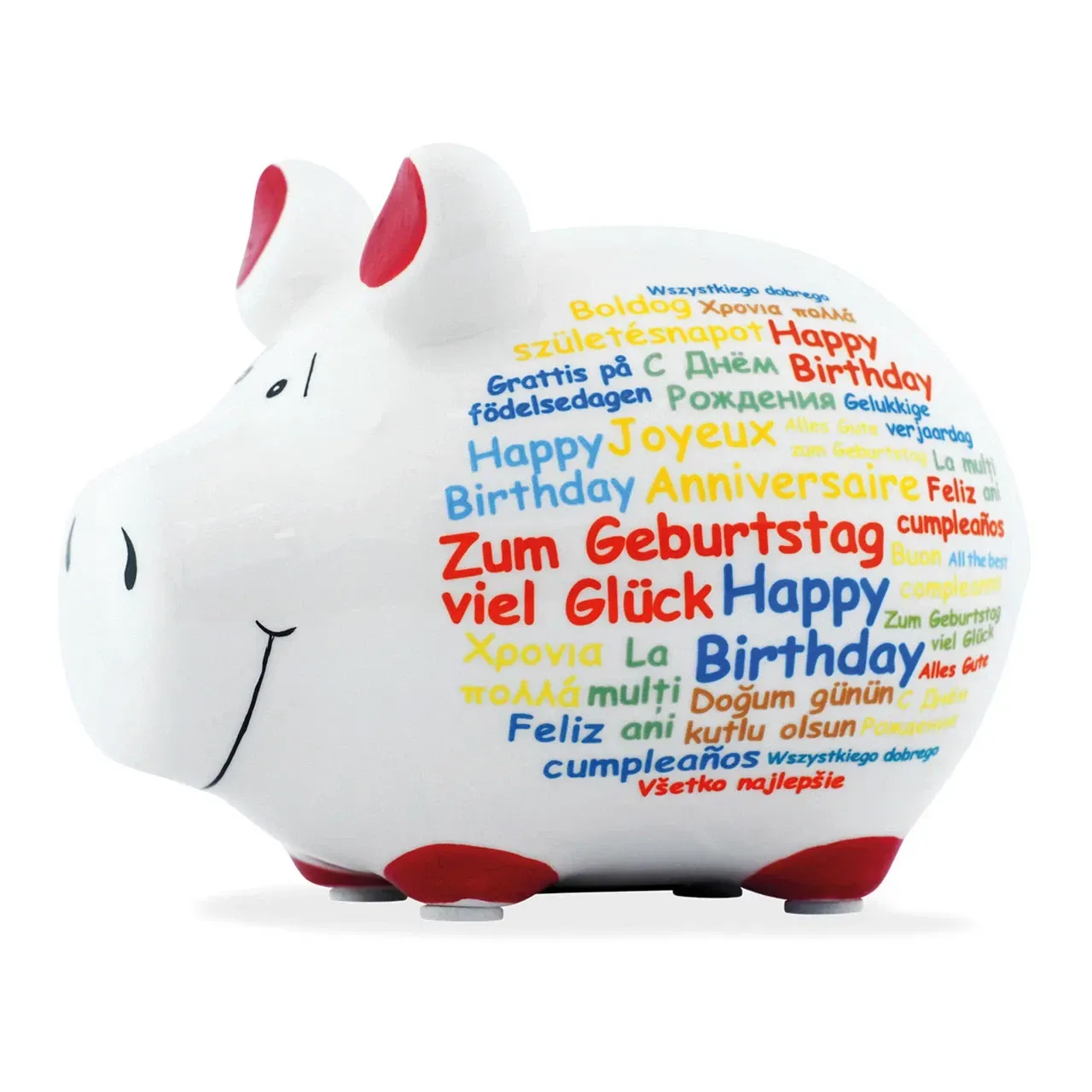 Sparschwein Company Sparschwein Happy Birthday International aus Keramik, Bunt (B/H/T) 12,5x9x9 cm Kleinschwein Sparschwein Company Sparschwein Happy Birthday International aus Keramik, Bunt (B/H/T) 12,5x9x9 cm Kleinschwein