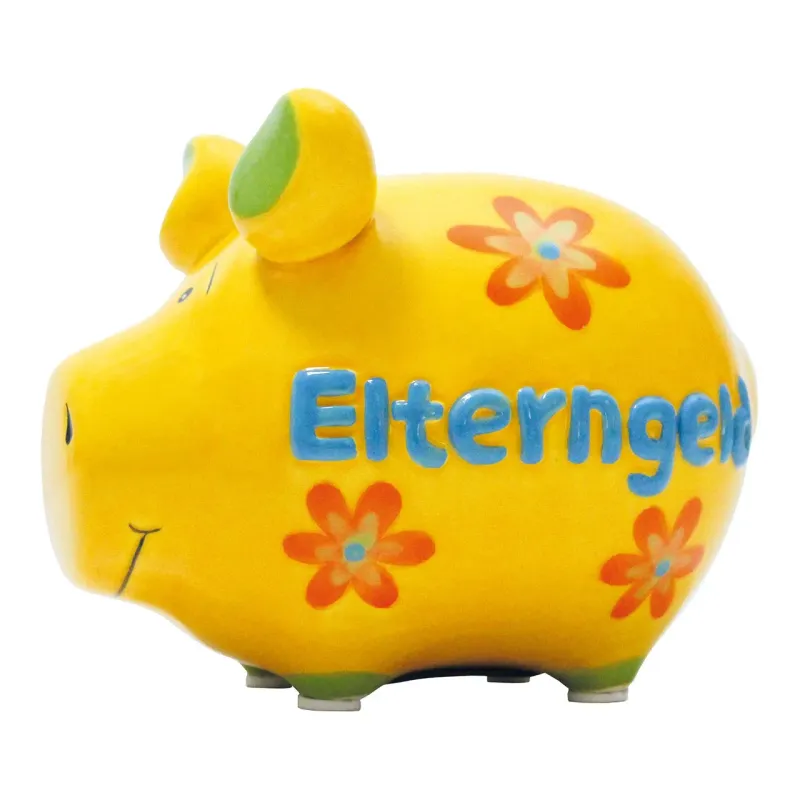 Sparschwein Company Sparschwein Sparschwein Company Sparschwein "Elterngeld" aus Keramik, Bunt (B/H/T) 12x9x9cm Kleinschwein