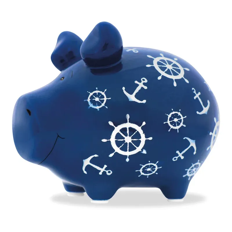 Sparschwein Company Sparschwein Nautilus aus Keramik, Blau/Weiß (B/H/T) 12,5x9x9 cm Kleinschwein Sparschwein Company Sparschwein Nautilus aus Keramik, Blau/Weiß (B/H/T) 12,5x9x9 cm Kleinschwein