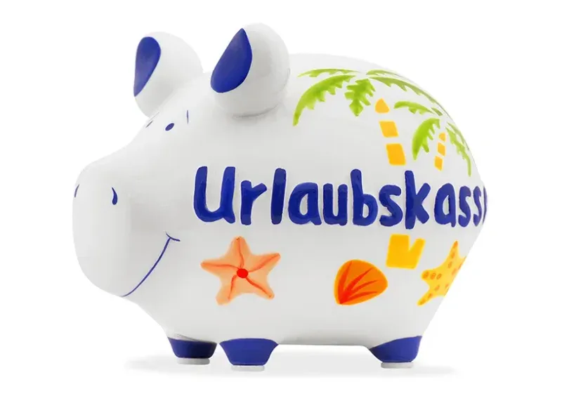 Sparschwein Company Sparschwein Company "Urlaubskasse" aus Keramik, Bunt (B/H/T) 12x9x9cm Kleinschwein - Sparbüchse, Spardose