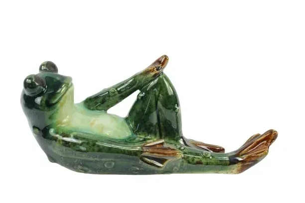 Frosch liegend, Keramik, 21x6x9cm Frosch liegend, Keramik, 21x6x9cm