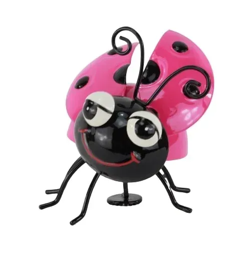 Marienkäfer Magnet, pink, Metall, 7x7x8cm, Garten, Dekofigur Marienkäfer Magnet, pink, Metall, 7x7x8cm, Garten, Dekofigur