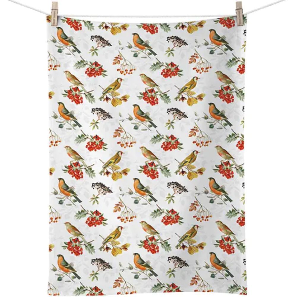 Ambiente Geschirrtuch „Autumn Birds“ 50 × 70 cm – 100 % Baumwolle – Vogel- und Herbstmotiv Ambiente Geschirrtuch „Autumn Birds“ 50 × 70 cm – 100 % Baumwolle – Vogel- und Herbstmotiv