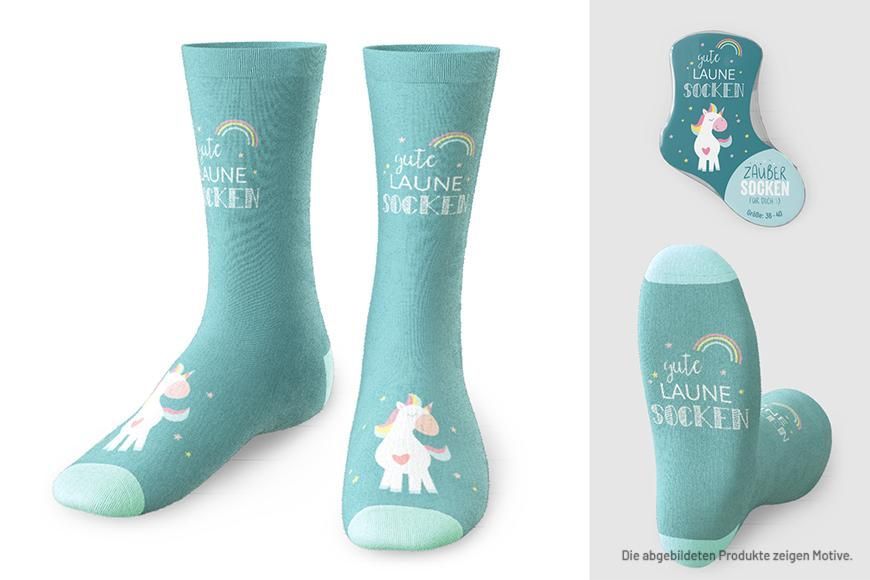 Zaubersocken mit Einhorn - UnicornMotiv, Gute Laune Socken, Größe 36-40, Petrol , La Vida Geschenk für dich Zaubersocken mit Einhorn - UnicornMotiv, Gute Laune Socken, Größe 36-40, Petrol , La Vida Geschenk für dich