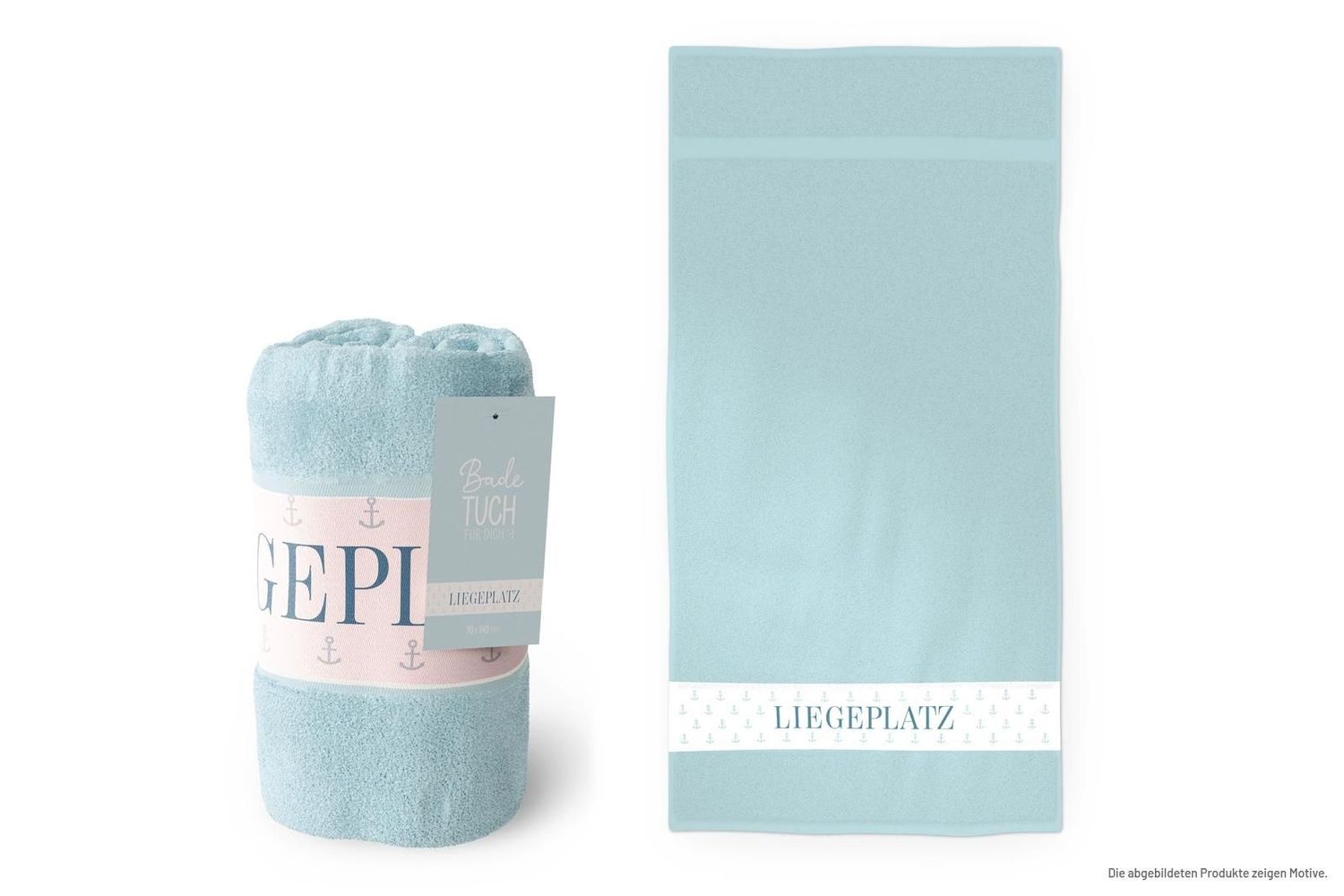 Badetuch Liegeplatz Anker blau weiß 70x140cm - la vida Geschenk für dich Badetuch Liegeplatz Anker blau weiß 70x140cm - la vida Geschenk für dich
