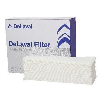 DeLaval Milchfilter weiss,  Milchfilter 70g weiss 270x70 genäht Q200