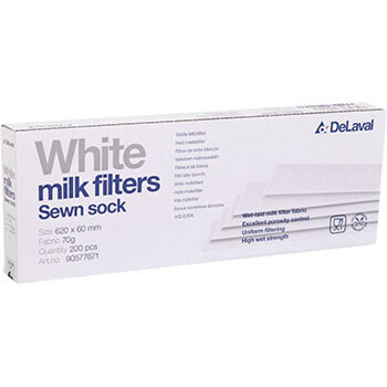 DeLaval Milchfilter weiss  ,Milchfilter 70g weiss 620x60 genäht Q200