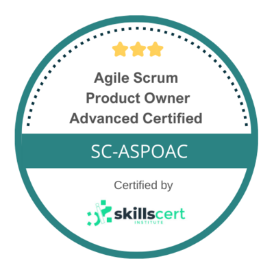 Agile Scrum Product Owner Advanced Certified SC-ASPOAC