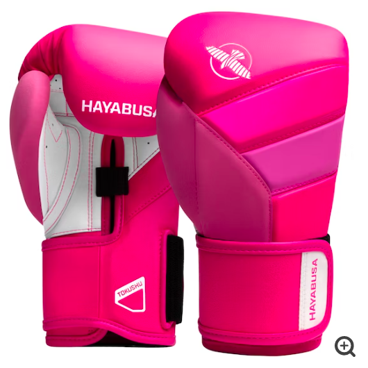 Hayabusa T3 Neon Boxing Gloves - Neon Pink