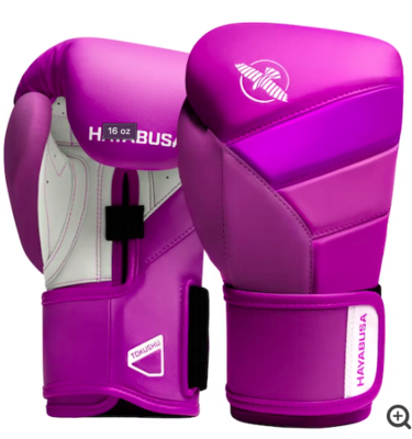 Hayabusa T3 Neon Boxing Gloves - Neon Purple