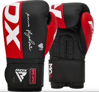 RDX F4 BOXING SPARRING GLOVES HOOK & LOOP: RED