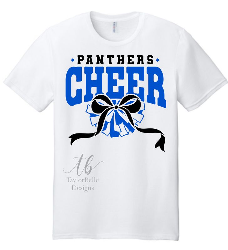 PANTHERS CHEER POMS/ BOW