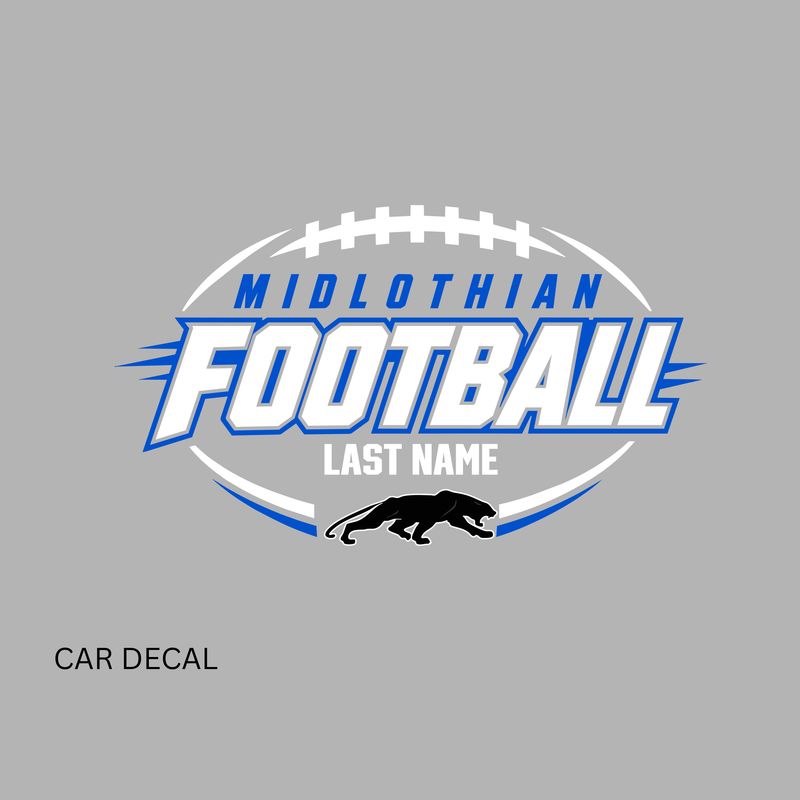 MHS FOOTBALL CAR DECAL- CUSTOMIZED