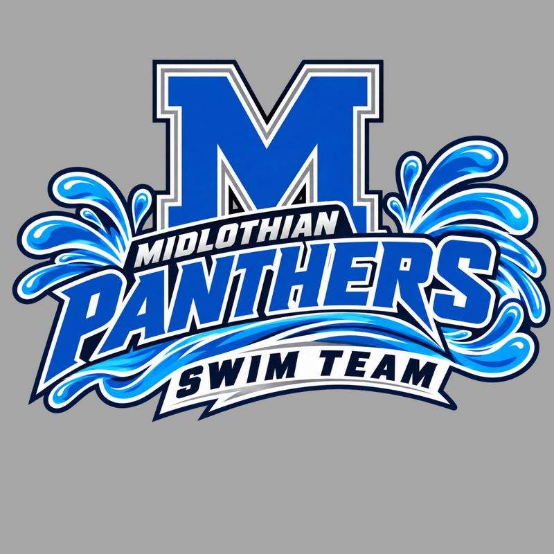 MIDLOTHIAN SWIM- CAR DECAL