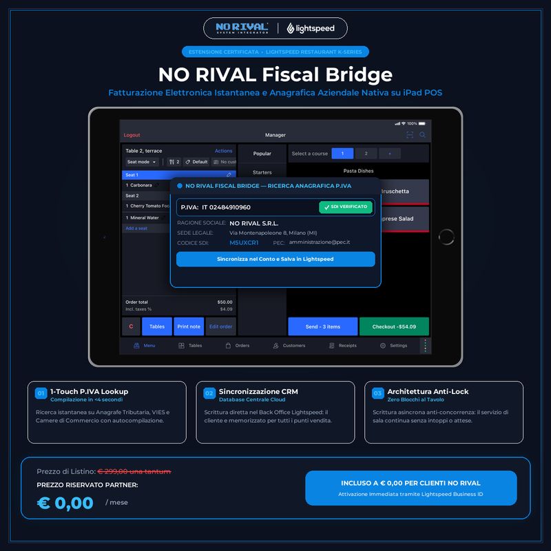 NO RIVAL Fiscal Bridge for Lightspeed K-Series NO RIVAL Fiscal Bridge for Lightspeed K-Series