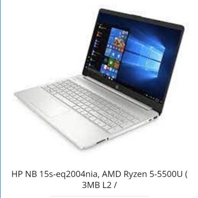 HP NB 15s-eq2004nia, AMD Ryzen 5-5500U ( 3MB L2 /