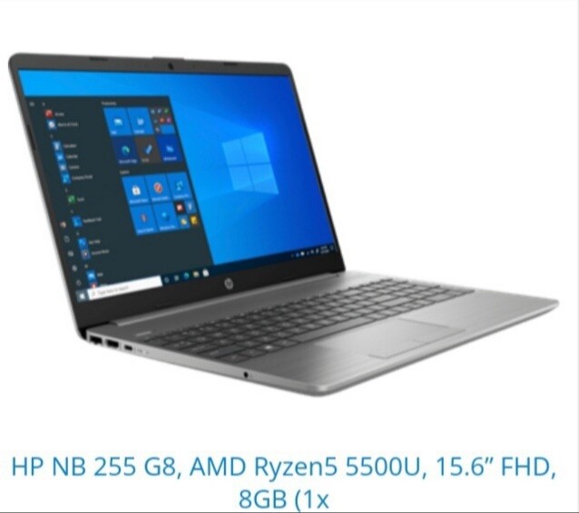 HP NB 255 G8, AMD Ryzen 5 3500U (up to 3.7GHz, 4MB