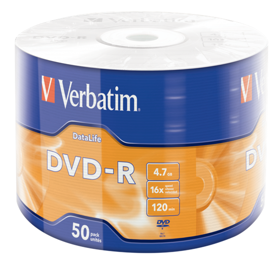 Verbatim DVD-R 16x 4.7GB DATALIGFE 50pack