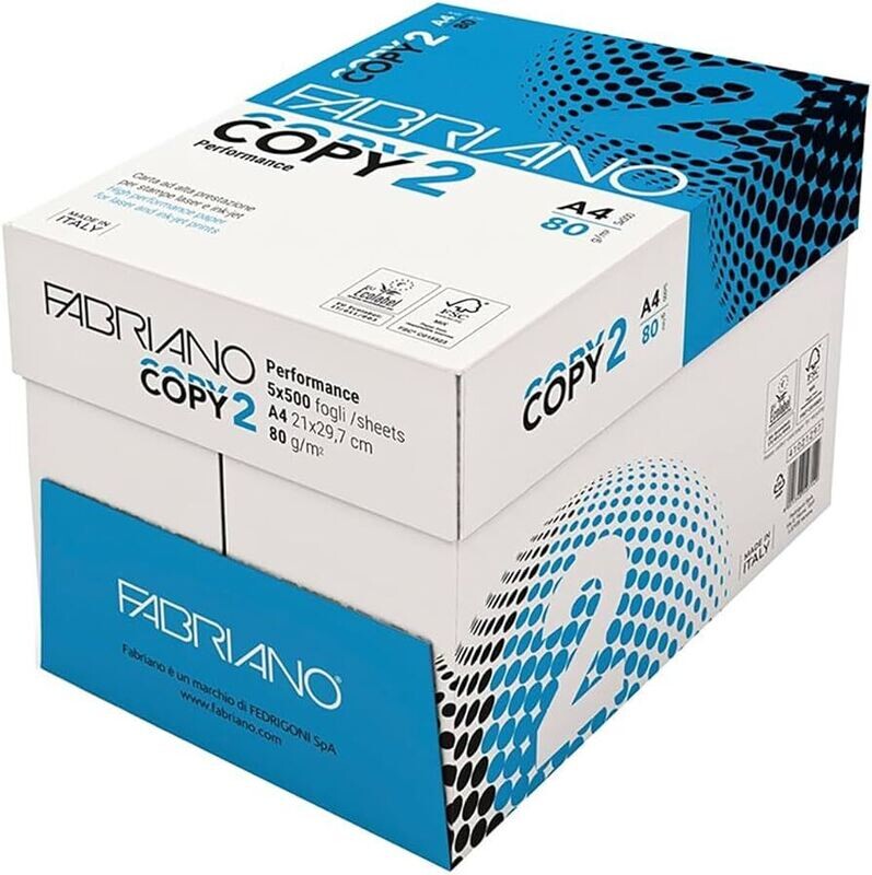 Fabriano Copy Paper Copy 2 A4  80gr.500/1 250 reams  Palette