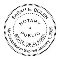 Alaska Notary Round Seal - Choose Stamp or Embosser