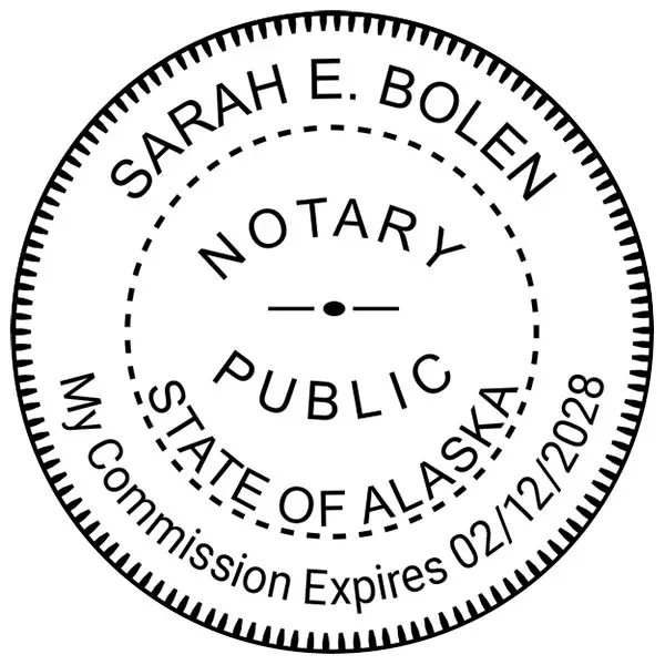 Alaska Notary Round Pink Seal Embosser