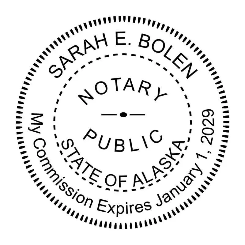 Alaska Round Notary Stamp